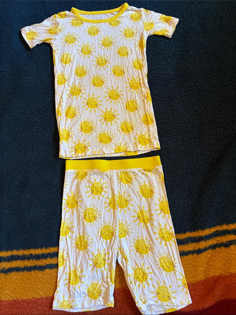Little Sleepies Yellow Sun Print Pajama Set